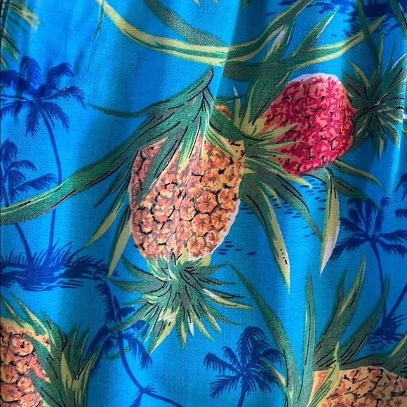 GAP Blue and Yellow Casual Pants with Playful Pineapple  Design - Picture 2 of 6